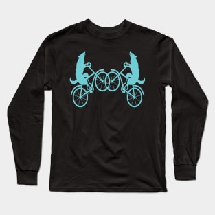 Wolf bicycle nice cute cool colorful Long Sleeve T-Shirt